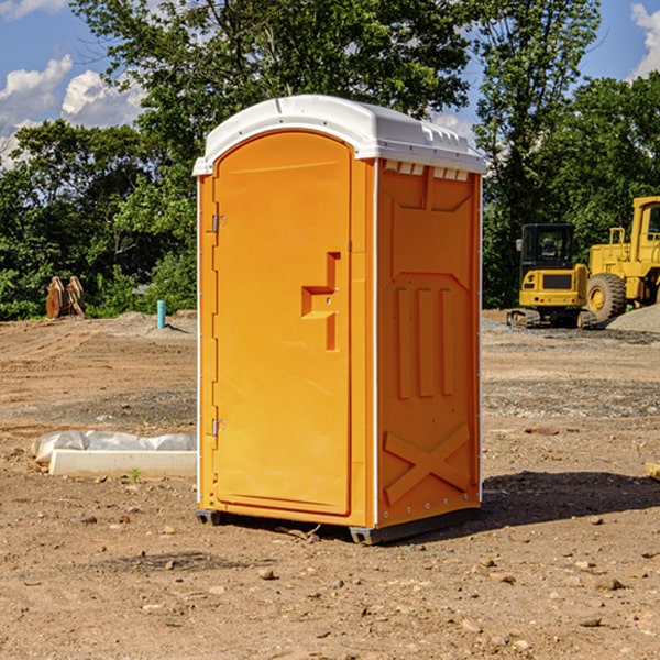 how often are the portable toilets cleaned and serviced during a rental period in Bladensburg Ohio